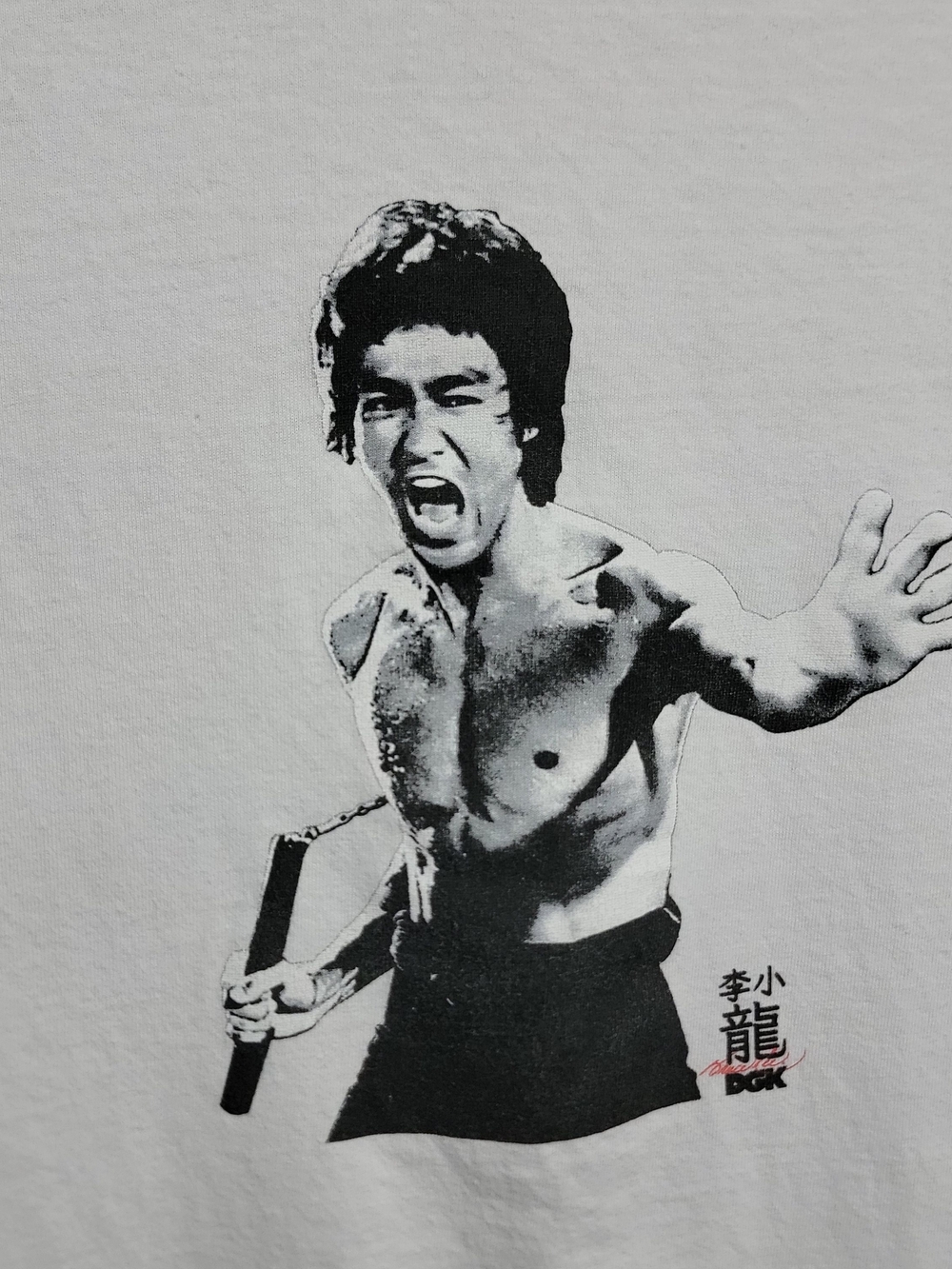 Officially Licensed DGK Property Of Bruce Lee Double-Sided Short Sleeve Shirt -L